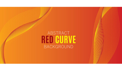 Abstract red curve banner background. gradient overlap composition & Vector illustration design
