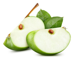 Green apple slice Clipping Path