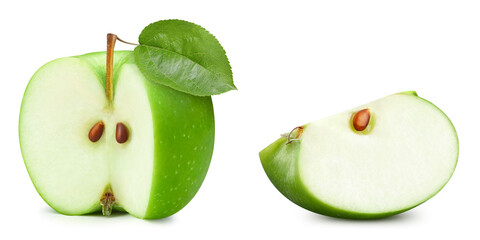 Green apple clipping path