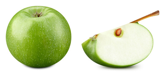Green apple clipping path