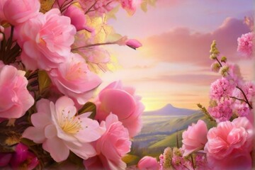Fototapeta na wymiar pink blossom in spring