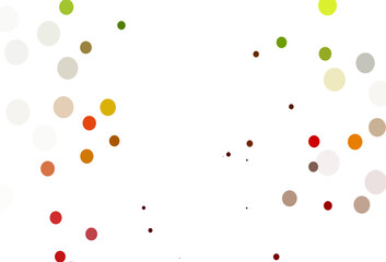 Light Green, Red vector background with bubbles.