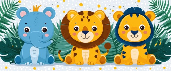 Naklejka premium Sky Background Animals Cartoons, Wallpaper Pictures, Background Hd