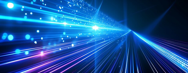 Blue Neon Business Background 