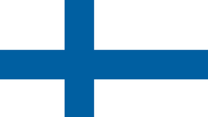 Finland flag. An element of impact for the use you want to make of it. banner, cover, poster, flyer, brochure, website, greeting card. Vector illustration.