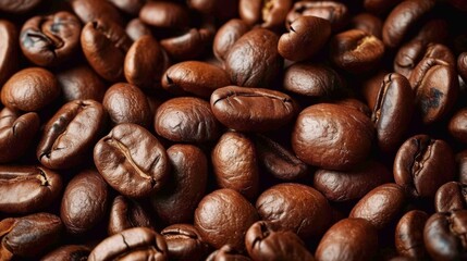 Obraz premium Coffee bean background. The process of making coffee.