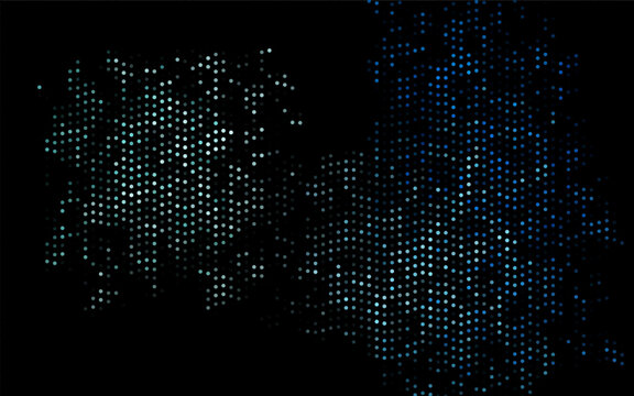 Dark BLUE vector pattern with spheres. Blurred decorative design in abstract style with bubbles. Design for business adverts.