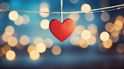 hearts hanging on a rope