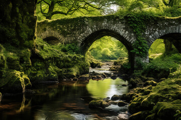 bridge over the river. Generative Ai