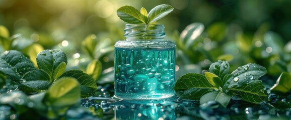 Green Tea Skincare Ads Cream Jar, Wallpaper Pictures, Background Hd
