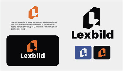  Letter L logo design and LEXBILD name of the logo 