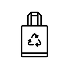 reusable bag icon symbol vector template