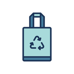 reusable bag icon symbol vector template
