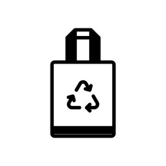 reusable bag icon symbol vector template