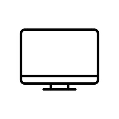 computer monitor icon symbol vector template
