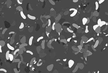 Light silver, gray vector template with memphis shapes.