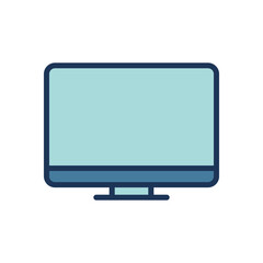 computer monitor icon symbol vector template