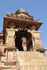 This is the photo of an Ancient temple at Khajuraho in India.