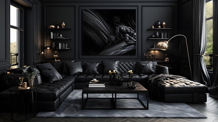 black theme background interior