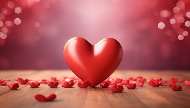 Valentine Hearts on Celebration Background. ai