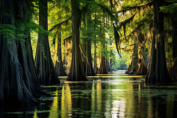 Obraz premium lake in the forest. Generative Ai