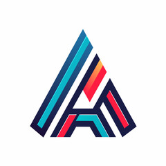 Stylish A Logo: Contemporary Alphabet Graphic in Black and White - Creative Vector Design