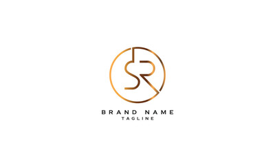SR, RS, Abstract initial monogram letter alphabet logo design