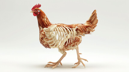 3d rendered illustration of a chickens anatomy - obrazy, fototapety, plakaty