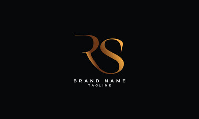 RS, SR, Abstract initial monogram letter alphabet logo design