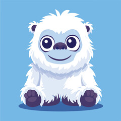 Cute Yeti cartoon vector illustration