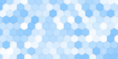 abstract blue background with dots. blue mosaic hexagon texture, vector design