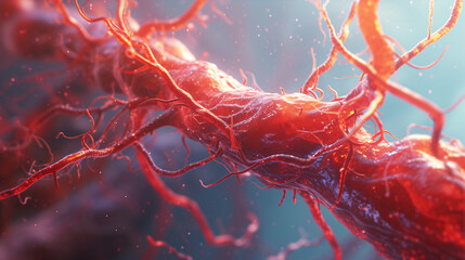 3d rendered illustration of a fatty human artery