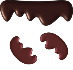 溶けたチョコレートのイラスト