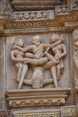 Fototapeta na wymiar This is the photo of an Ancient temple at Khajuraho in India.