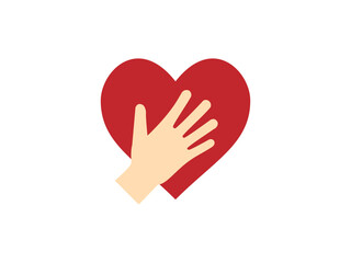 Honesty, heart, hand icon. Vector illustration.