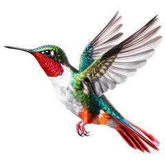 Obraz premium hummingbird in flight isolated on transparent background - design element PNG cutout