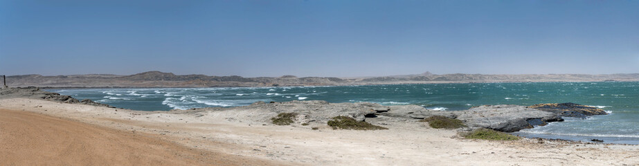 Fototapeta na wymiar Atlantic shore at Grosse Bucht bay, Namibia