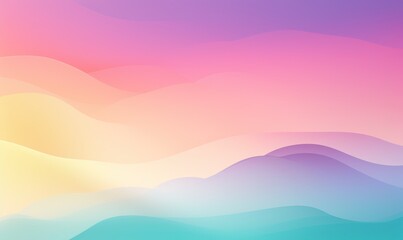 Fototapeta na wymiar mountain wave with a pastel gradient 