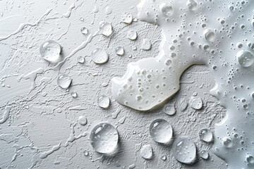 water droplets on a white background