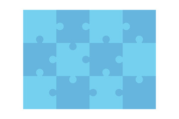 Puzzle rectangle flat style