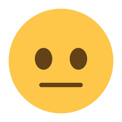 Neutral face emoji icon