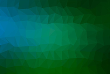 Dark Blue, Green vector abstract mosaic backdrop.