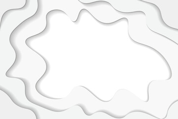 Paper cut out background for design in light colors with blank space in center. Vector