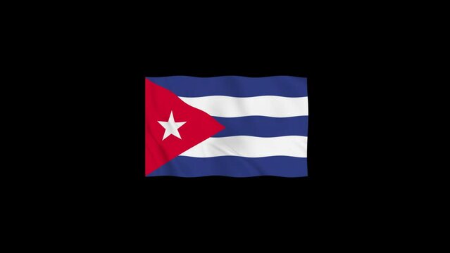 Cuba Vector Waving Flag Motion loop 4K Resolution