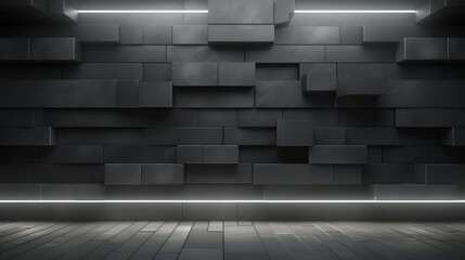 black blocks wall abstract background