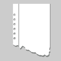 Obraz premium Torn blank notebook paper 0 8 0