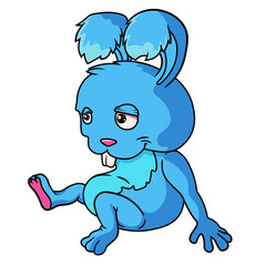 blue rabbit