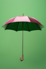 Pink Umbrella with Dynamic Green Foliage. duotone