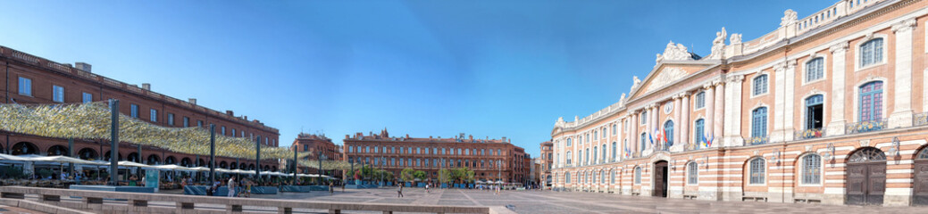 panorama of Place du Capitol in Toulouse