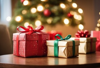 christmas tree and gifts